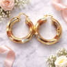 Aretes de aro dorados
