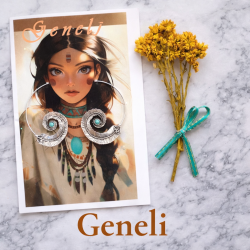 Aretes estilo  pluma en espiral